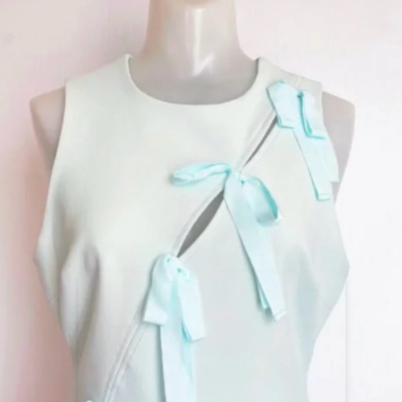 Cinq a sept mint blue mini dress with ribbons size 2 - Picture 3 of 3